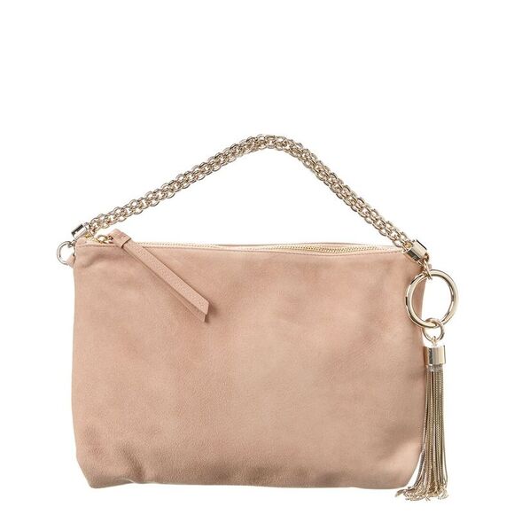 Jimmy Choo Handbags - Jimmy Choo Callie Chain Strap Suede Pouch